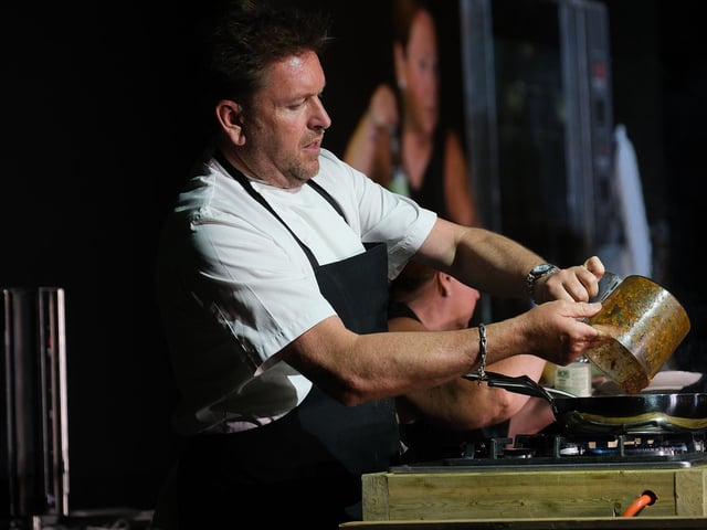 Chef James Martin during his food demo