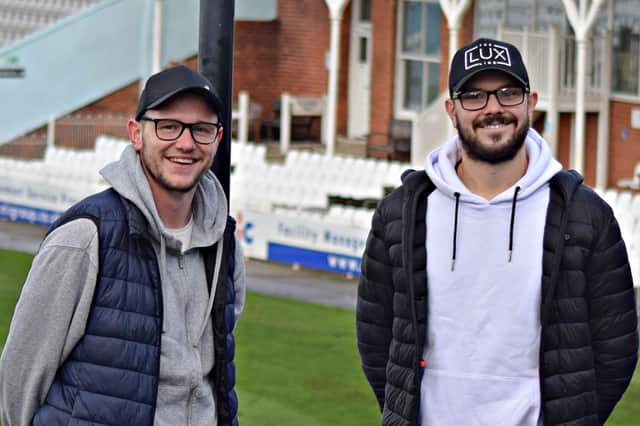 New Scarborough Cricket Club skipper Ben Gill, left, and one of his first signings, batter Matty Turnbull PHOTO BY SIMON DOBSON