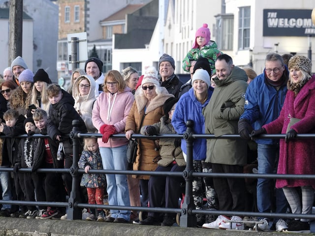 The crowd enjoys the spectacle