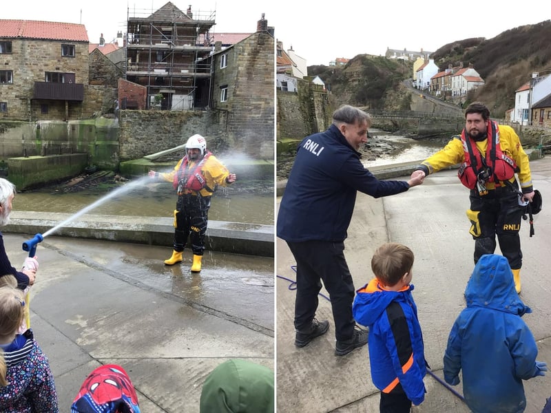 Great fun all round for the Staithes and Runswick RNLI crew, and Lythe School pupils.