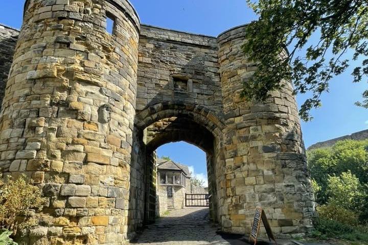 Scarborough Castle in the sun.