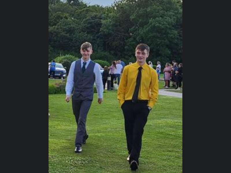 Here is Preston Jones and his friend from the Bridlington School prom.