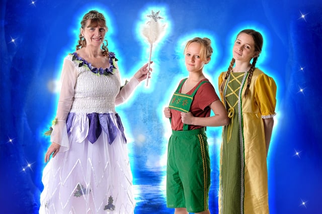 Can Fairy Bluebell save Hansel and Gretel? Bluebell (Denise Murphy), Hansel (Saffi Swales) and Gretel (Anna Young).
Photography by The Artistic Lens; Digital Design by Si James.