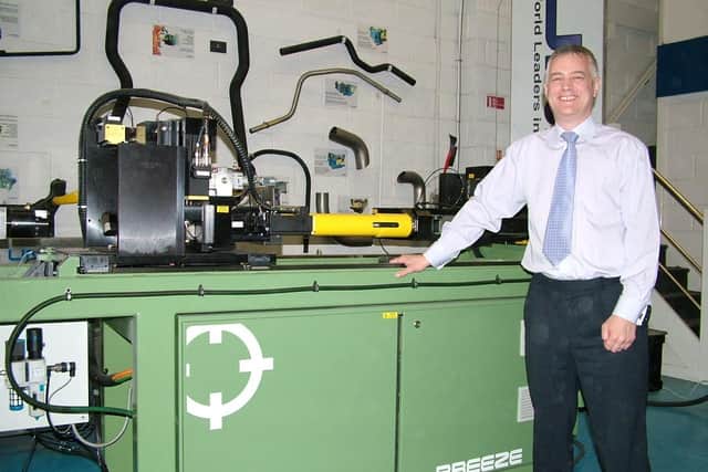 Alan Pickering with one of the original Unison tube bending machines