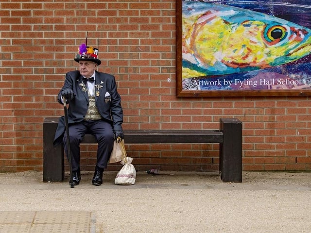 A guest at Whitby Steampunk Weekend.