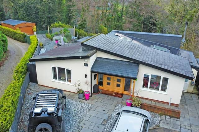 A front view of the bespoke contemporary home for sale in Scalby.