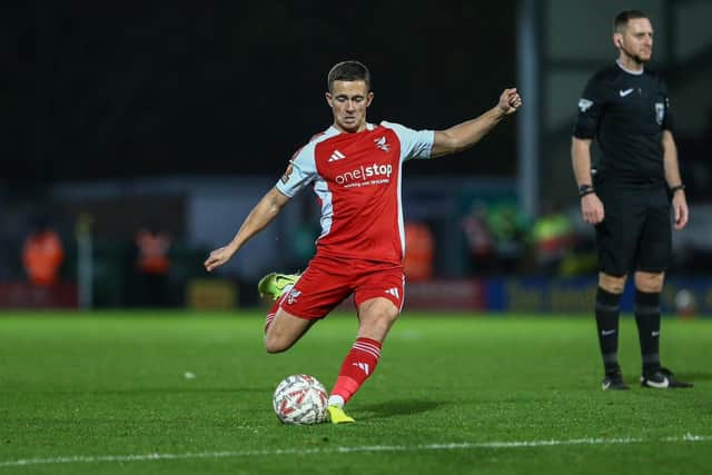 Scarborough Athletic lost 1-0 at League One club Burton in the FA Cup first round. Photos by Zach Forster