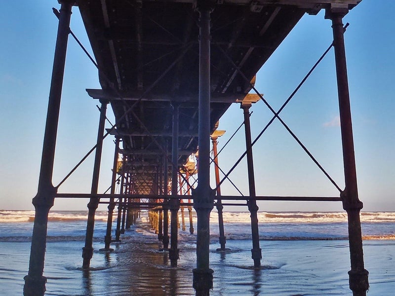 Saltburn walk - Under Saltburn pier.