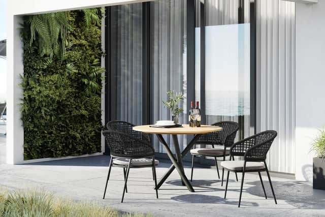 With cover, warmth and light, evenings outside can extend after dark.