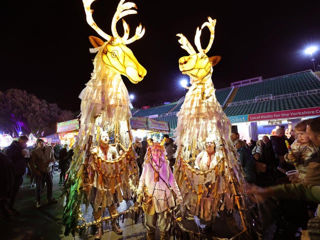 The show-stopping reindeer were a hit with visitors