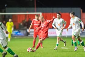 Sam Kay shoots at goal. Photo by TCF Photography