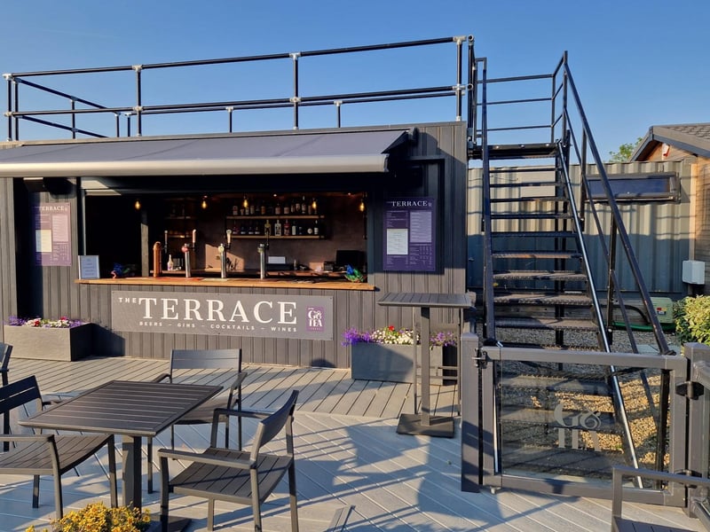 The outside bar at The G & Tea House