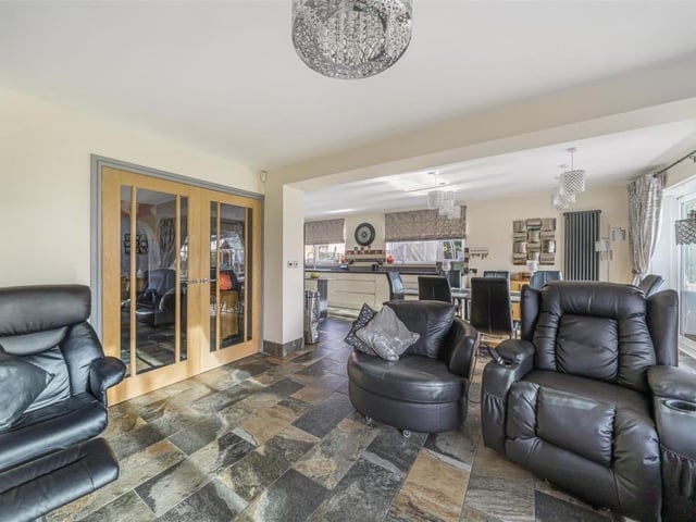 Room for relaxation within the open plan arrangement.