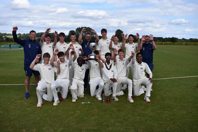 Scarborough College’s U15 defeated Millfield School in the final of the English Schools Cricket Association (ESCA) One Day Cup to become the first Yorkshire school to win the national cup outright.