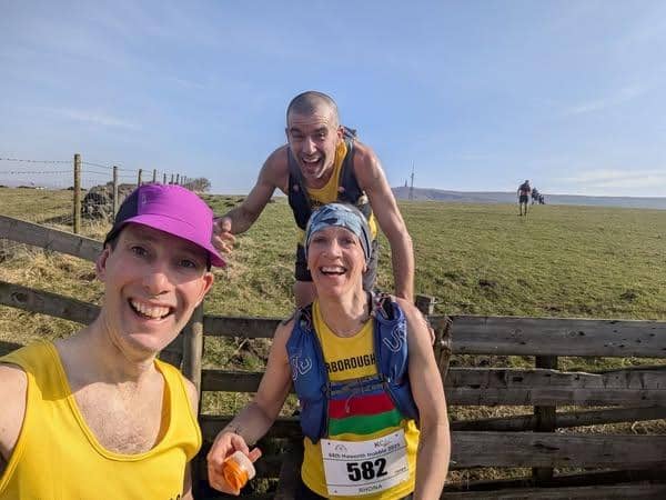 The Scarborough AC trio line up at the Howarth Hobble.