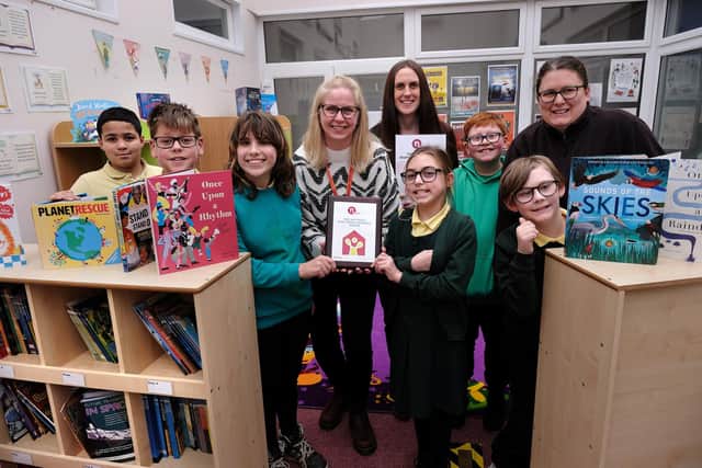 Pastoral Lead Rachel Loftus, Claire Naylor and Vicky Gough celebrate with pupils.