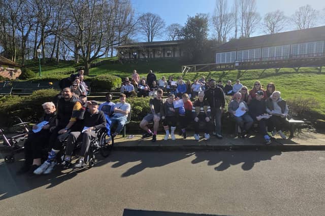 Enjoying the sunshine in Peasholm Park