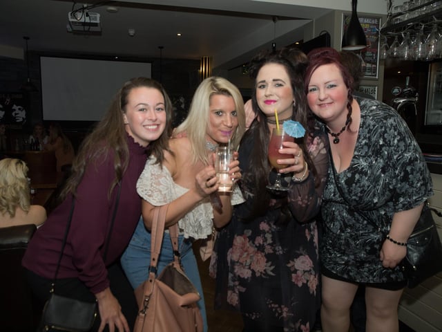 Birthday girl Natalie (2nd right) celebrating in The Mist Bar with friends Hayley, Aimee & Caroline.