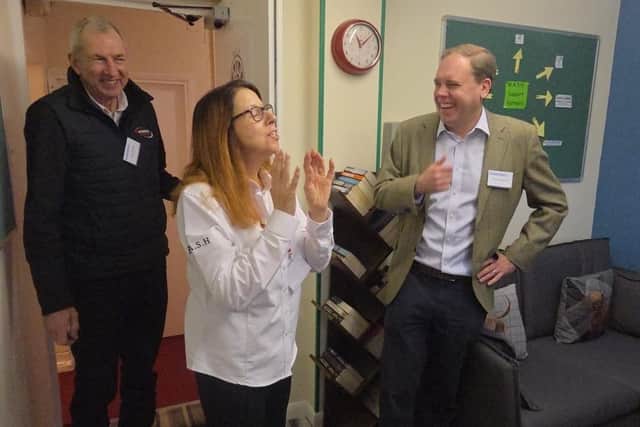 Charlie Dewhirst MP (right) attended the launch of the new Armed Forces Community Connection Point. Photo courtesy of Charlie Dewhirst MP