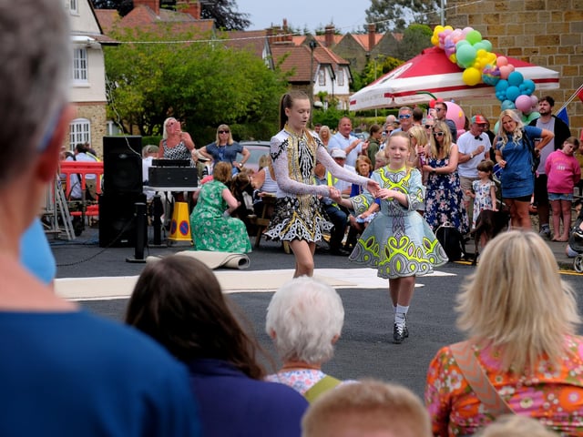 Performing at the fair.