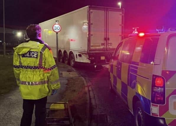 North Yorkshire Police arrested the driver of an HGV on the A169 near Malton.