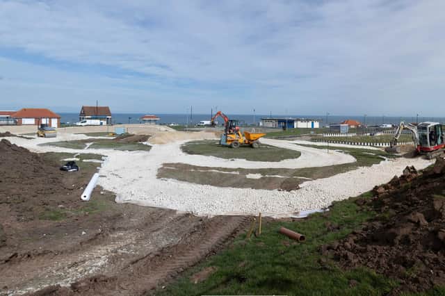 Work in progress on the pump track site in Whitby. picture: Scott Wicking
