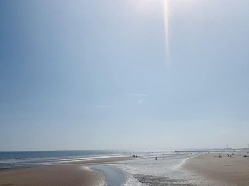 A stunning sunny day at the beach.