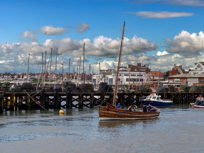 Three Brothers leaves the harbour for open sea.