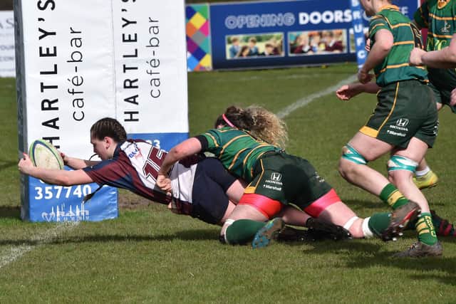 Abi Bowes in action for the Scarborough RUFC Valkyries, who are ready to step on the hallowed turf of Twickenham