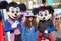 Janet Jefferson with Micky and Minnie.