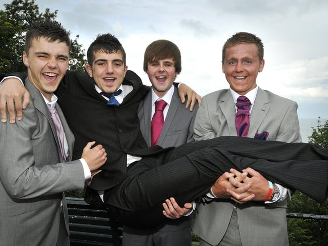 Filey School students Marc Campling, Jamie Cornish, Lewis Adams, and Joe Eblet.