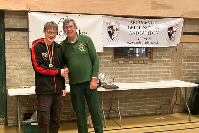 Darragh McGivern, winner of the Junior U18 Recurve competition from Archers of Bridlington & Burton Agnes.