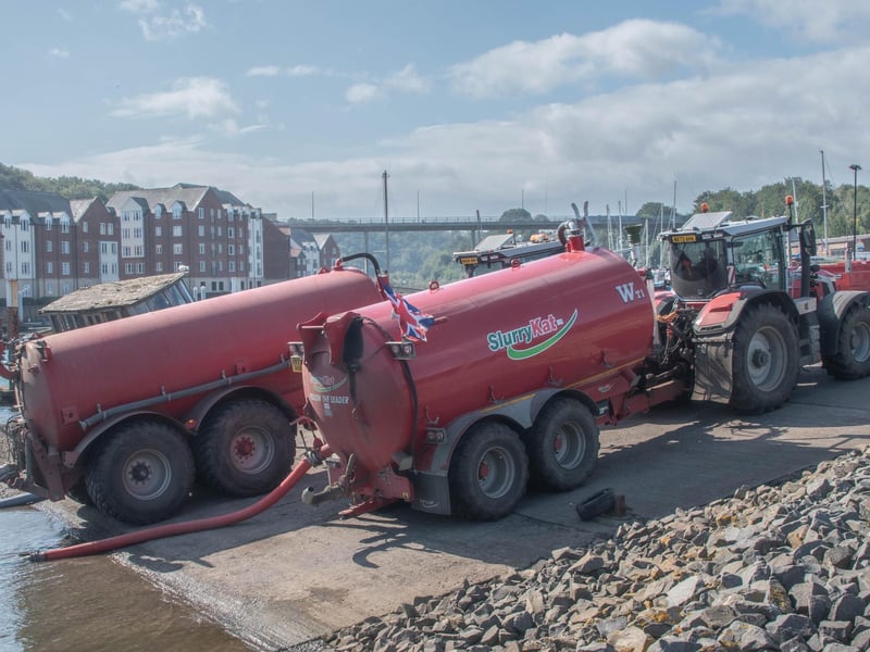 Collecting much needed water to tackle the blaze.