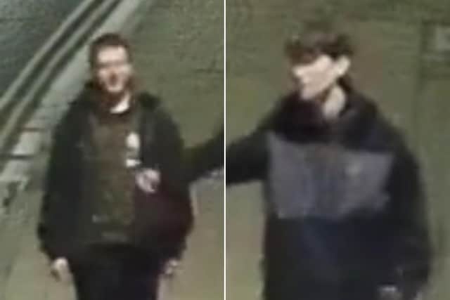 Police have released images of two men they would like to speak to
