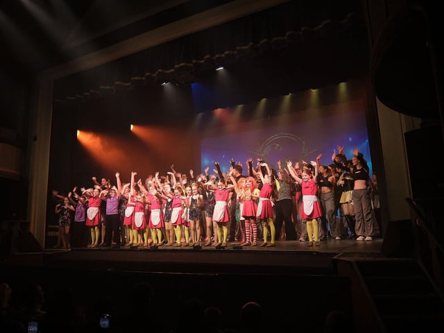 The Colebrooke Productions gang on the stage.