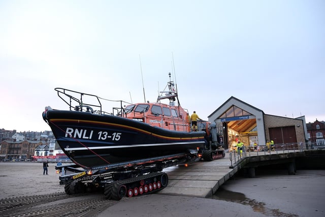 The lifeboat returns to the lifeboat station