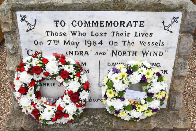 A memorial stone to commemorate the 1984 tragedy was erected in Chapel Street, Flamborough. Photo: Paul Atkinson PA Press & PR.