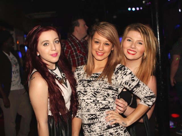 Ellie, Kelsey and Sophia owning the dance floor in Blue Lounge