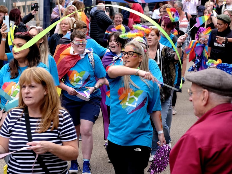 The parade in town