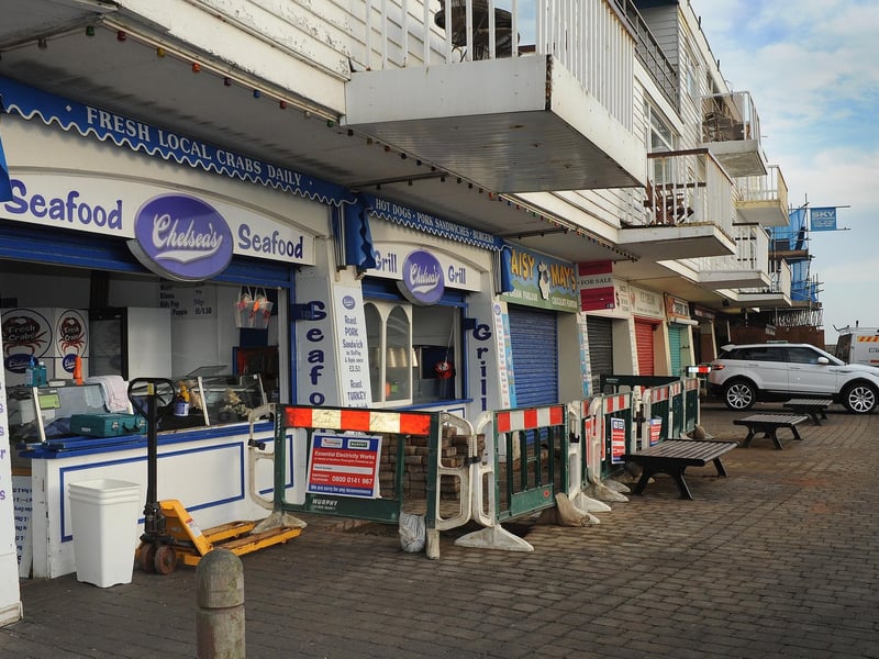 Cleaning up after the floods - Chelsea's on Bridlington Harbour.