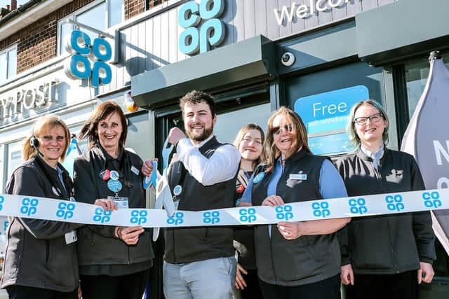 Newlands Park Scarborough Co-op store manager Stephen Arnold and the team. picture: © Tony Bartholomew/ UNP