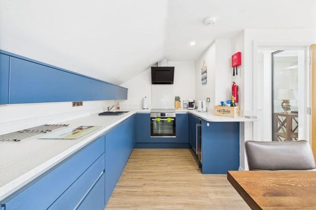 The high spec kitchen with integrated appliances.