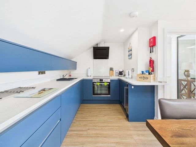 The high spec kitchen with integrated appliances.