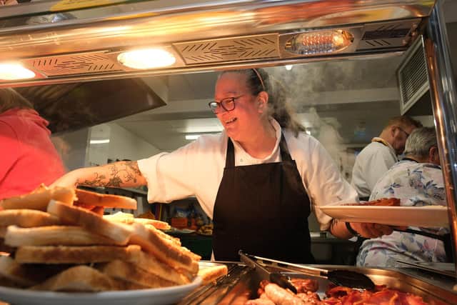 Serving up breakfast at Eastfield Community Shop. picture: Richard Ponter