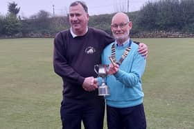 Winter Champion of Champions winner Kenny Wale, left, and Association President Ed McCormack