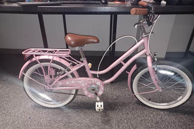 The pink bike police are looking to reunite with its owner