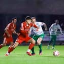 Bridlington Town in action during their 1-0 home loss against leaders Bradford (Park Avenue).  Photo by TCF Photography