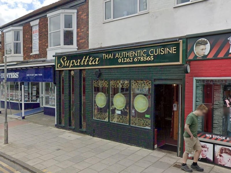 Supattra Thai Restaurant is located on Quay Road, Bridlington. One Tripadvisor review said "Fabulous Thai cuisine, we go as often as we can. There are some new dishes this year to try. Booking a must as very popular. Excellent staff and top notch food freshly cooked."