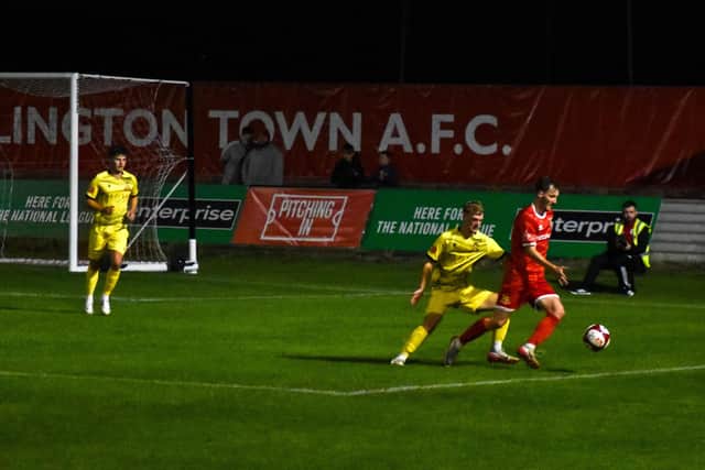 Brid Town were held to a 1-1 draw by visitors Silsden. Photo by Bailey Beaden