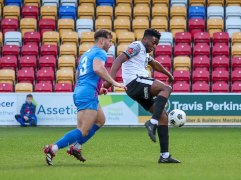 Kieran Weledji gets the ball under control
